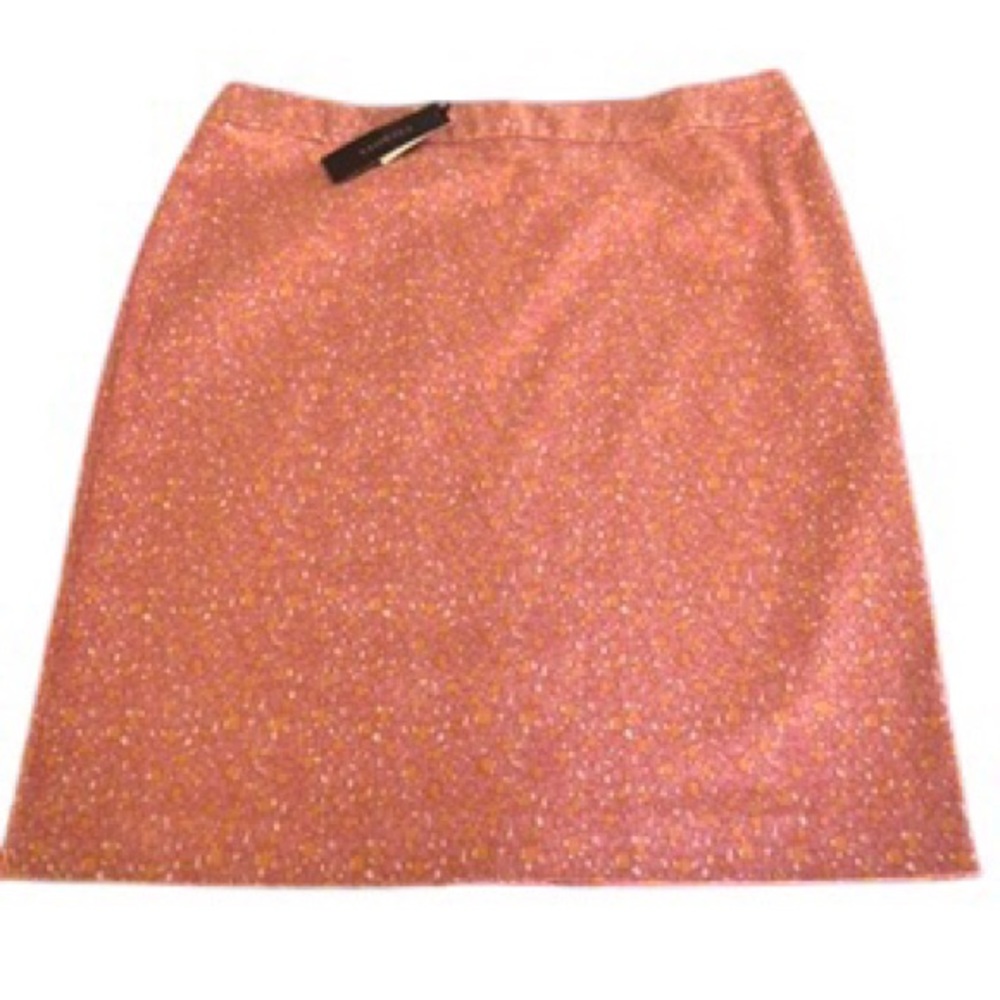 NEW Talbots Pink Orang Tulip Cotton Skirt 14P